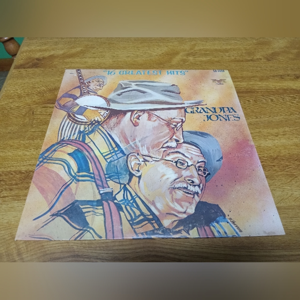 1977 Grandpa Jones 16 Greatest Hits Vinyl Record